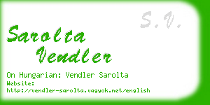 sarolta vendler business card